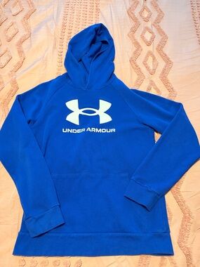 Under Armour Bright Blue Hoodie with White Logo